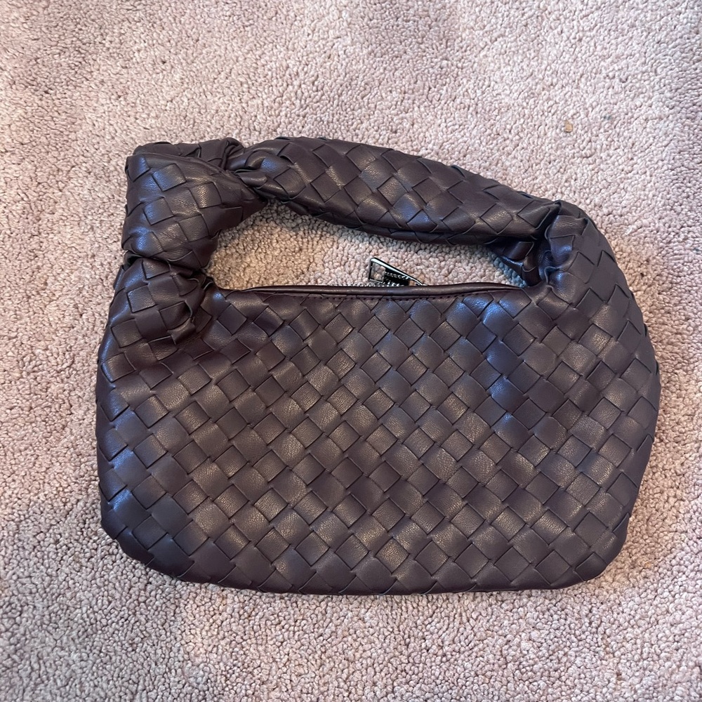 Elegant Brown Woven Women's Bag